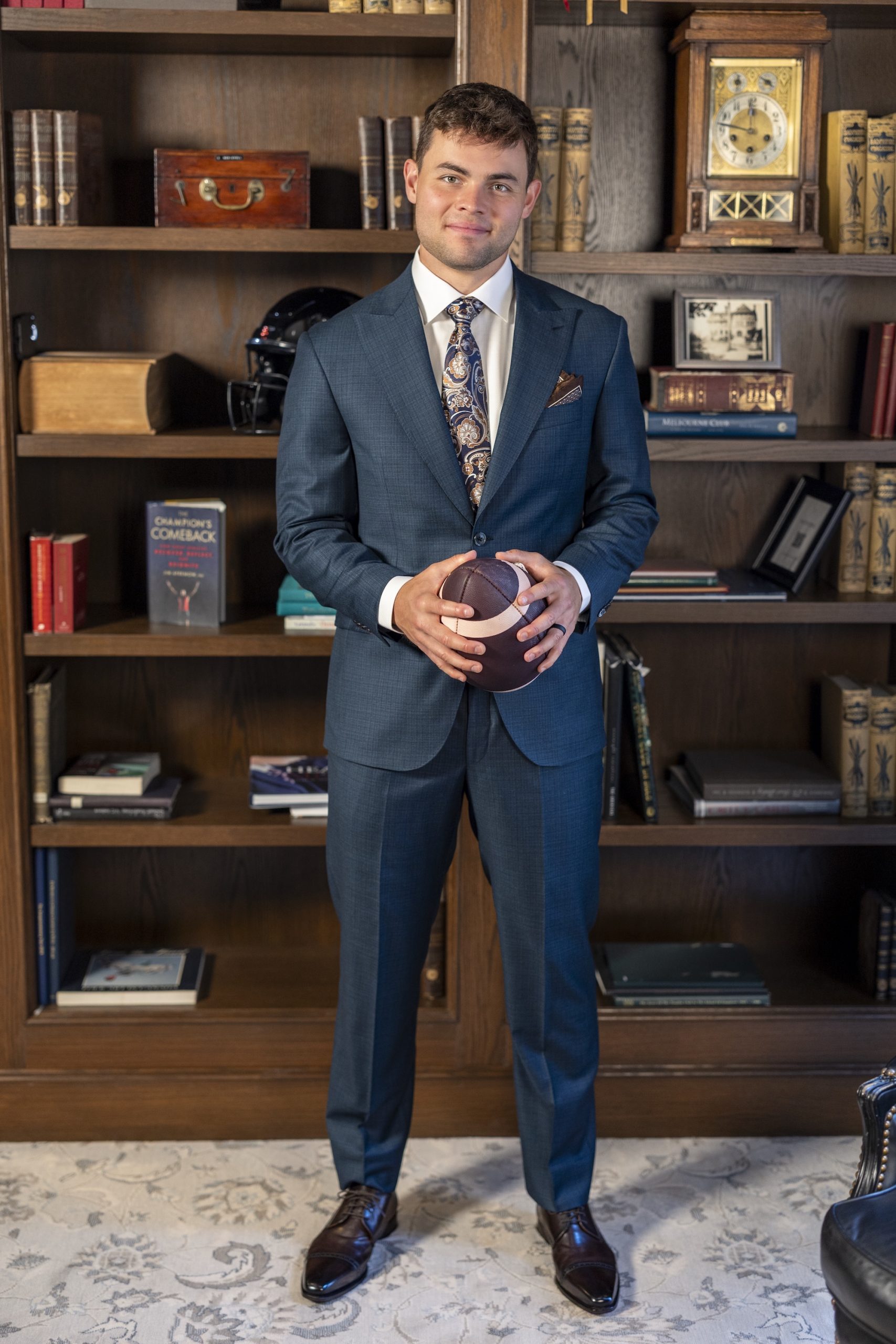Athletic man wearing a properly tailored suit in Vancouver.
